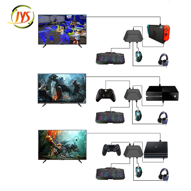 Cargue la imagen en el visor de la galería, Nintendo Switch/PS3/PS4/Xbox Multifunctional Keyboard and Mouse Converter Adapter with 3.5mm Audio Headset - Polar Tech Australia