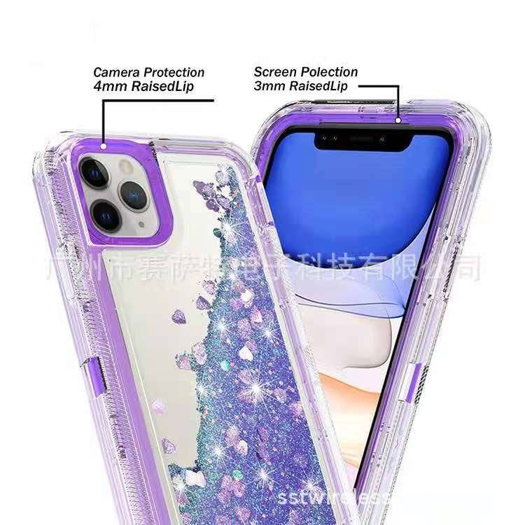 Cargue la imagen en el visor de la galería, YUYAL Apple iPhone 13/Mini/Pro/Max Glitter Clear Transparent Liquid Sand Watering Case - Polar Tech Australia