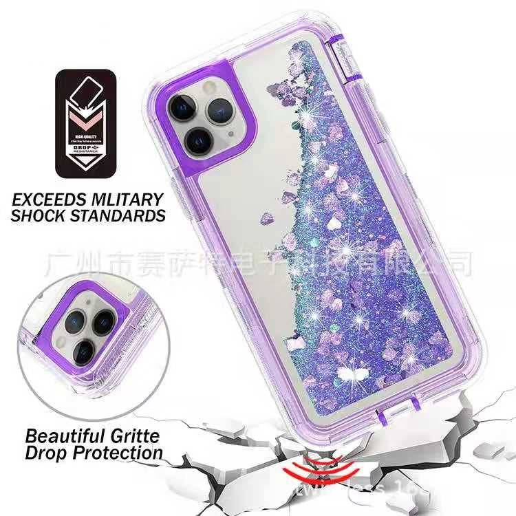 Cargue la imagen en el visor de la galería, YUYAL Apple iPhone 13/Mini/Pro/Max Glitter Clear Transparent Liquid Sand Watering Case - Polar Tech Australia