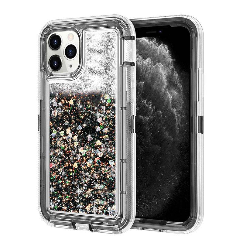 Cargue la imagen en el visor de la galería, YUYAL Apple iPhone 13/Mini/Pro/Max Glitter Clear Transparent Liquid Sand Watering Case - Polar Tech Australia
