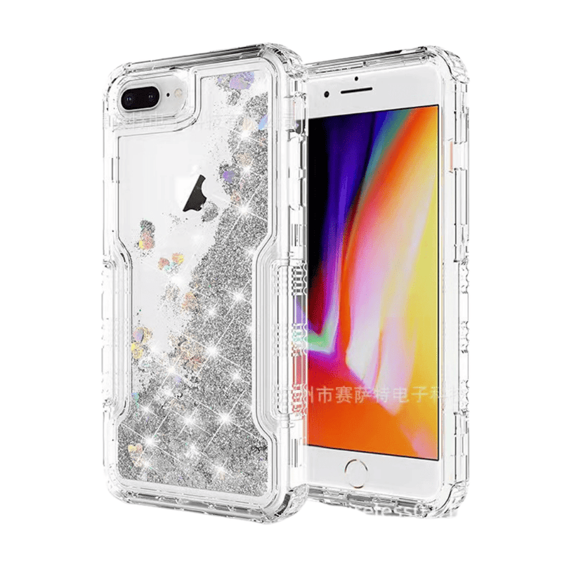 Cargue la imagen en el visor de la galería, Apple iPhone 6/6S/7/8/Plus/SE 2020 Glitter Clear Transparent Liquid Sand Watering Case - Polar Tech Australia