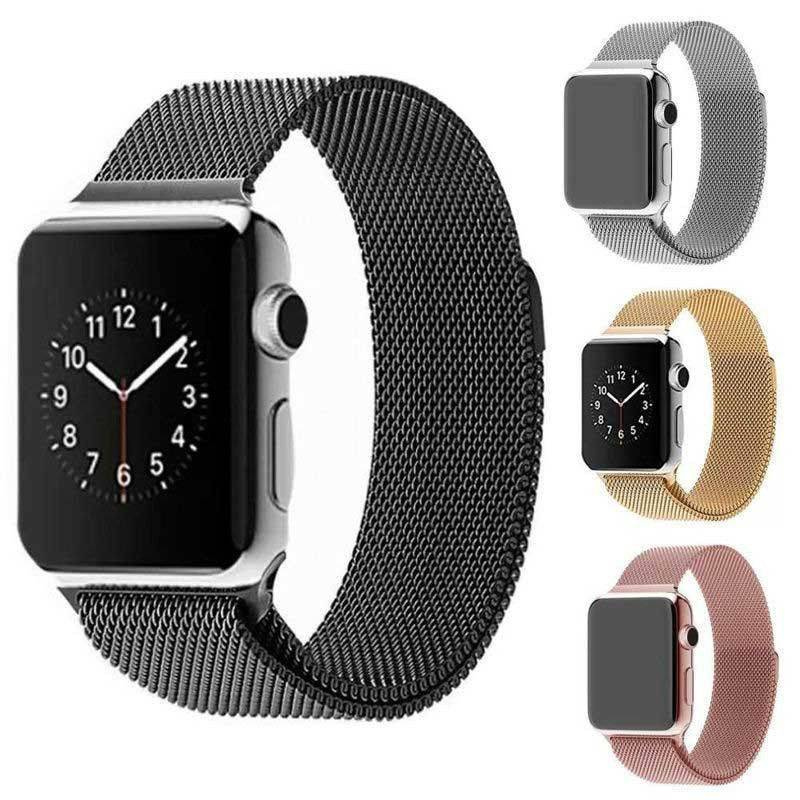 Cargue la imagen en el visor de la galería, Apple Watch 1/2/3/4/5/SE/6/7/8/9 Stainless Steel Milanese Loop Magnet Watch Band Strap - Polar Tech Australia