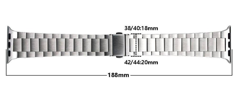 Cargue la imagen en el visor de la galería, Apple Watch 1/2/3/4/5/SE/6/7/8 Stainless Steel Watch Band Strap - Polar Tech Australia