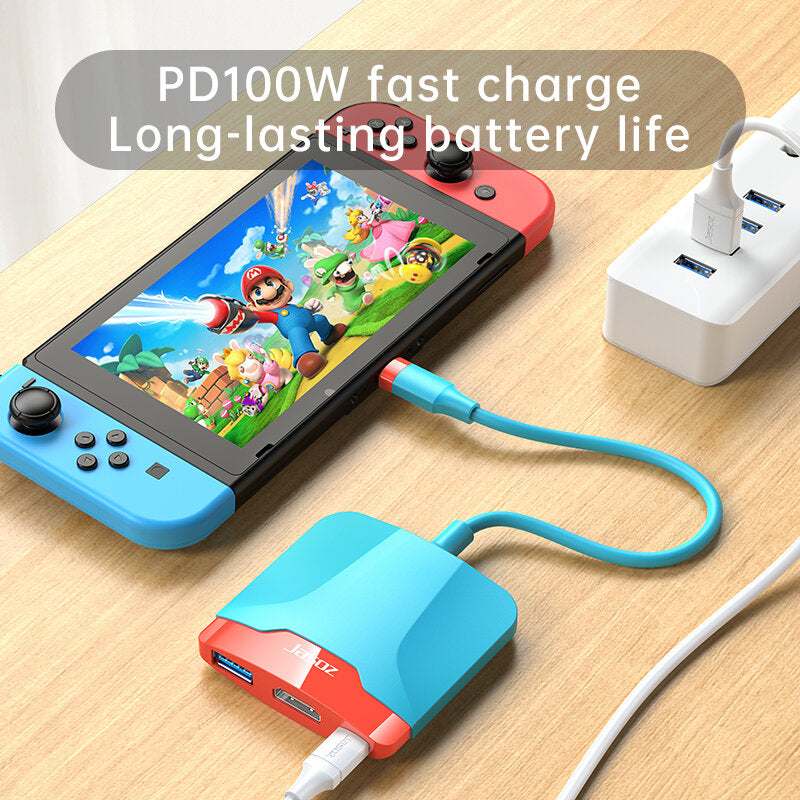 Load image into Gallery viewer, Nintendo NS Switch Host USB C to HDMI Adapter 4K USB 3.0  Portable Docking Station 100W PD Video Converter - Polar Tech Australia