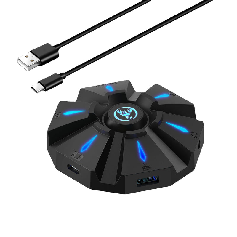 Cargue la imagen en el visor de la galería, Nintendo Switch PS4 PS3 Xbox One Xbox 360 PC Plug and Play RGB Light Game Controller Gamepad Console Keyboard Mouse Headset Converter Adapter - Polar Tech Australia