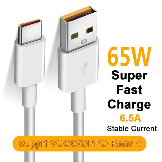 Genuine OPPO Find X2 / X3 Pro / X5 Pro 65W 5A SuperVOOC Super Fast Type-C USB-C Charging Data Cable - Polar Tech Australia