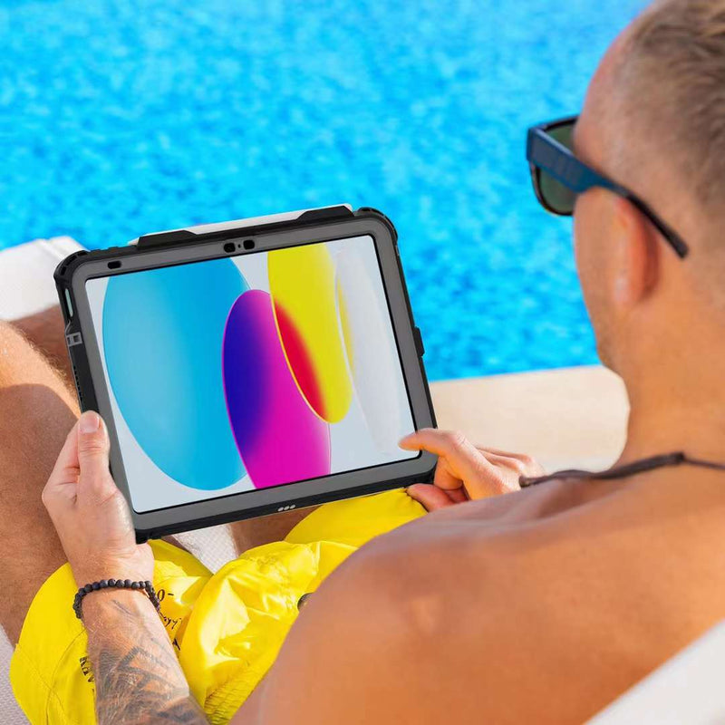 Cargue la imagen en el visor de la galería, Apple iPad 10th 2022 10.9" Shellbox Waterproof Heavy Duty Lifeproof Style Case - Polar Tech Australia