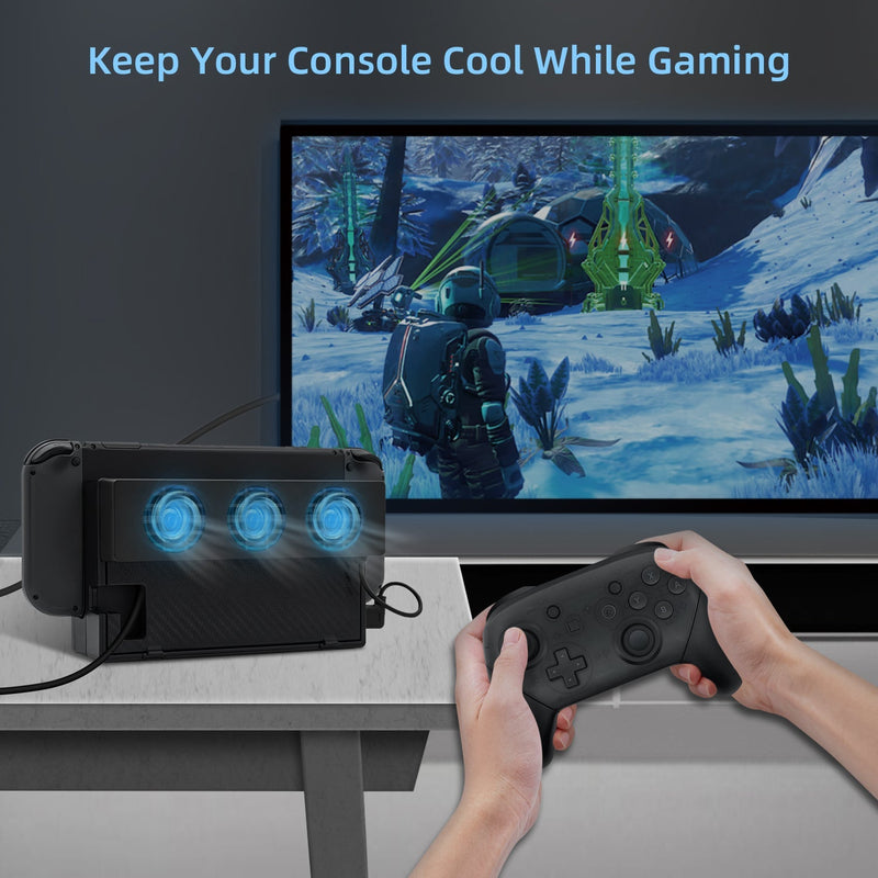 Cargue la imagen en el visor de la galería, Nintendo Switch & Cooling Fan Stand Dock - Polar Tech Australia