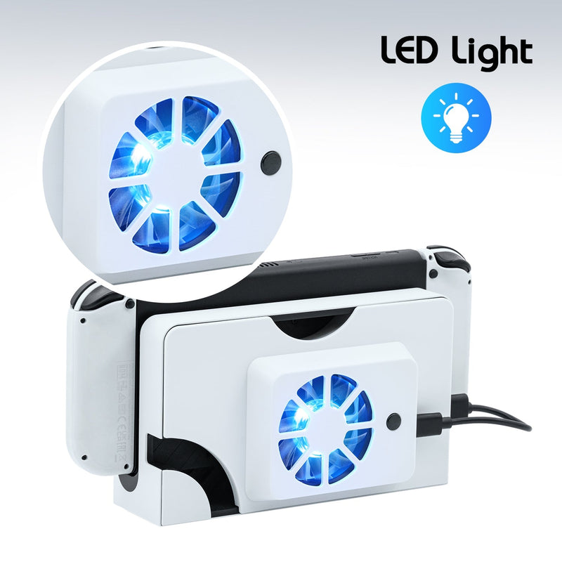 Cargue la imagen en el visor de la galería, Nintendo Switch OLED Dock Cooling Fan Stand - Polar Tech Australia