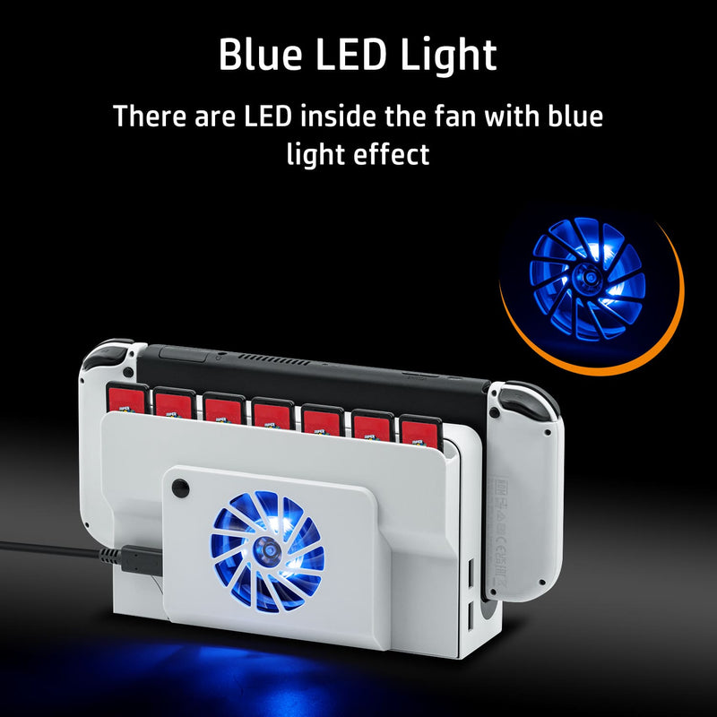 Load image into Gallery viewer, Nintendo Switch OLED Dock Cooling Fan with Game Card Storage - Polar Tech Australia