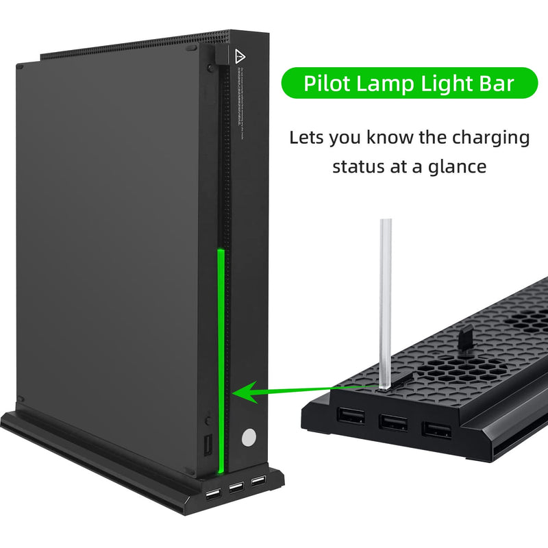 Cargue la imagen en el visor de la galería, Xbox One X Vertical Cooling Stand with 3 Fans and 3 USB Ports - Polar Tech Australia