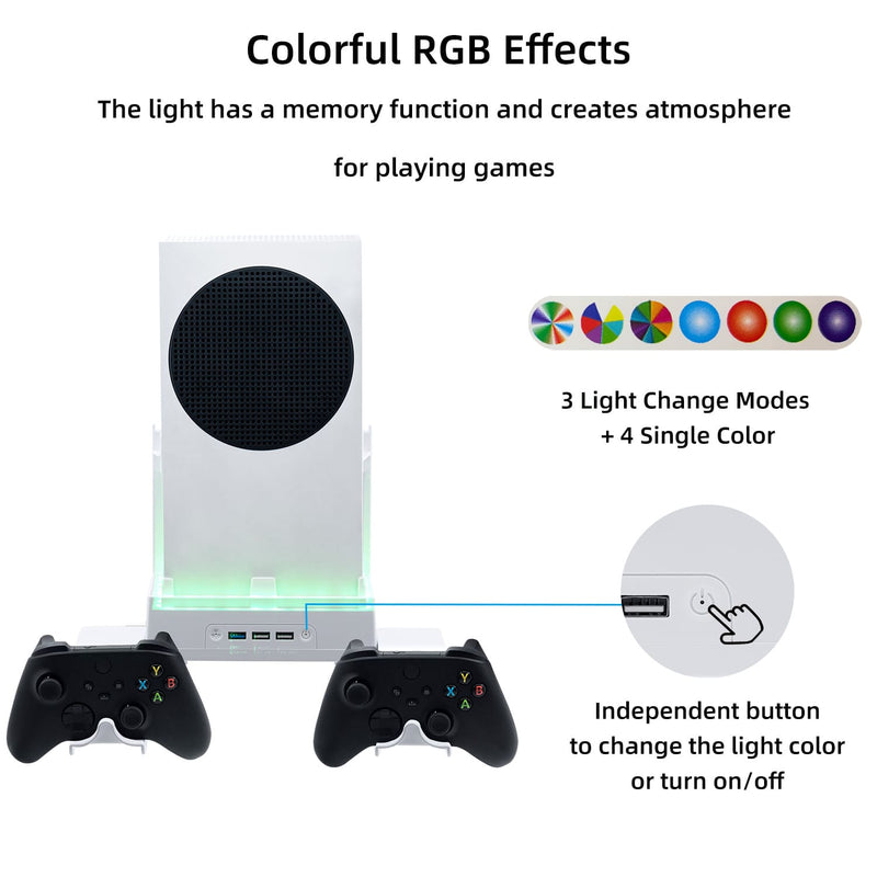 Load image into Gallery viewer, Xbox Series S Wall-mounted Color Changing Cooling Stand with Hook - Polar Tech Australia