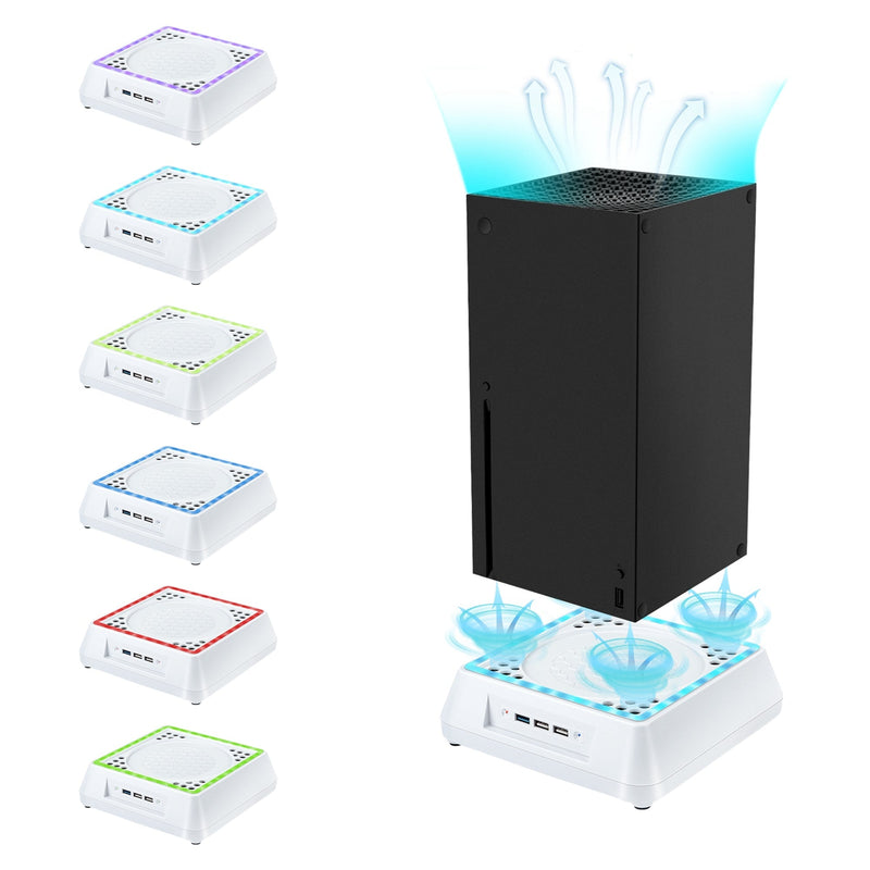 Cargue la imagen en el visor de la galería, Xbox Series X Console Cooling Stand with LED Lighting & Indicator - Polar Tech Australia