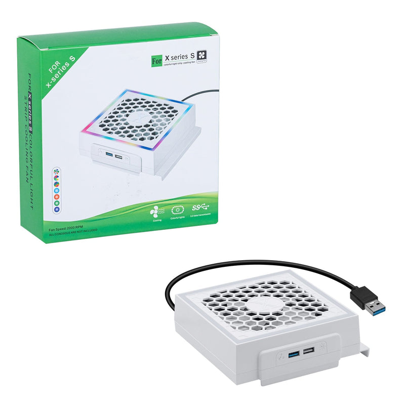 Cargue la imagen en el visor de la galería, Xbox Series S USB Powered Cooling Fan Dock with RGB LED Light - Polar Tech Australia