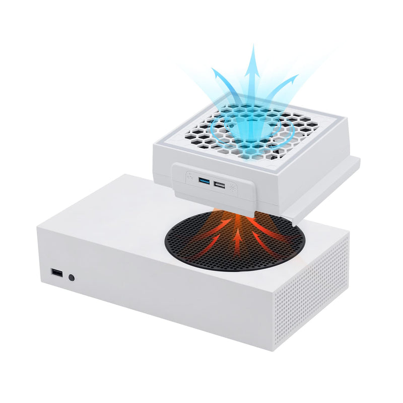 Cargue la imagen en el visor de la galería, Xbox Series S USB Powered Cooling Fan Dock with RGB LED Light - Polar Tech Australia