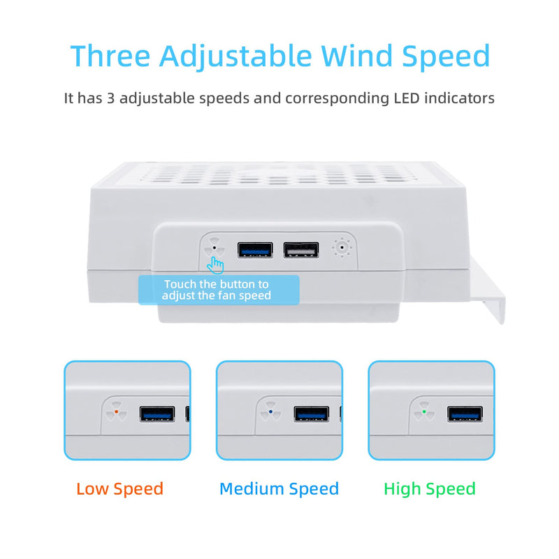 Cargue la imagen en el visor de la galería, Xbox Series S USB Powered Cooling Fan Dock with RGB LED Light - Polar Tech Australia