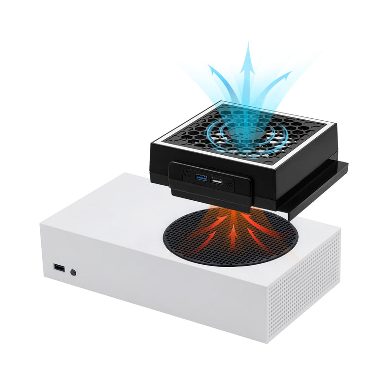 Cargue la imagen en el visor de la galería, Xbox Series S USB Powered Cooling Fan Dock with RGB LED Light - Polar Tech Australia