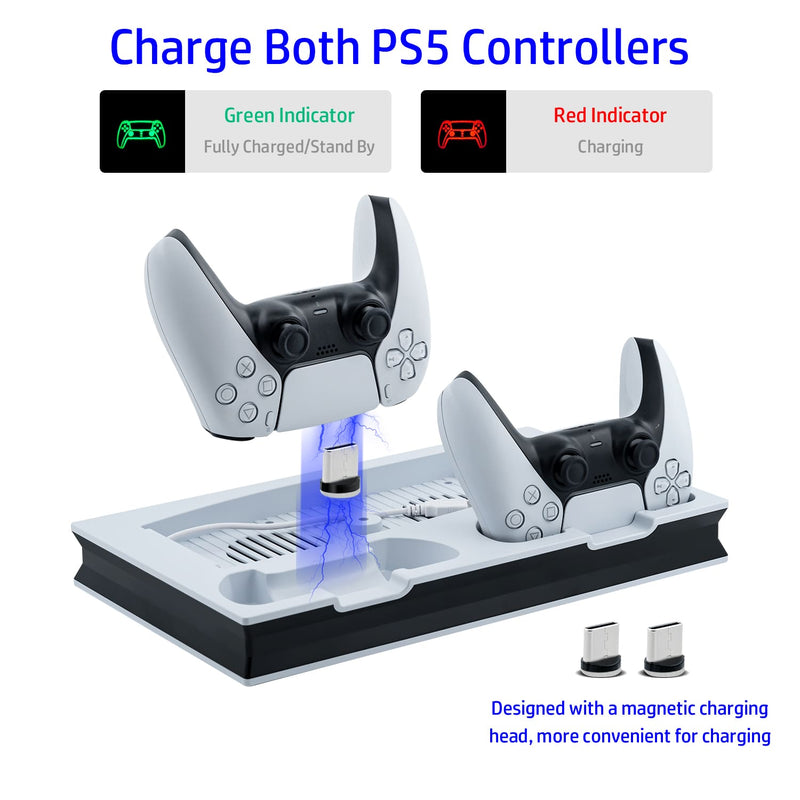 Cargue la imagen en el visor de la galería, PS5 UHD/Digitial Edition Multifunctional LED Cooling Stand with Dual Controller Charging - Polar Tech Australia