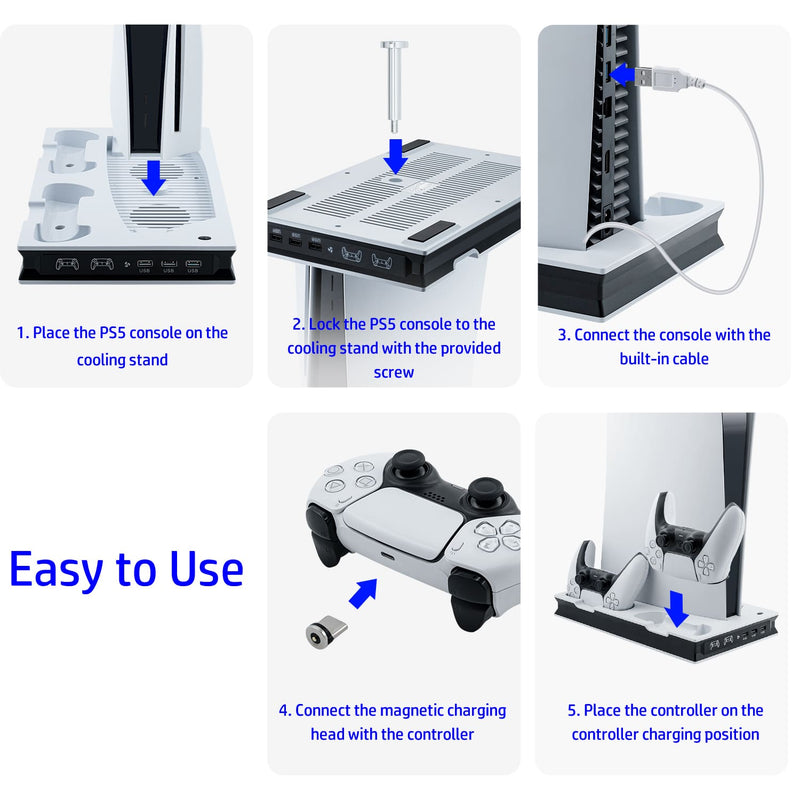 Cargue la imagen en el visor de la galería, PS5 UHD/Digitial Edition Multifunctional LED Cooling Stand with Dual Controller Charging - Polar Tech Australia