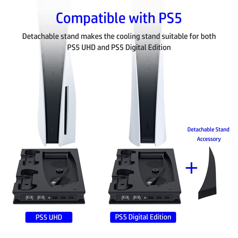 Cargue la imagen en el visor de la galería, PS5 UHD/Digitial Edition Multifunctional LED Cooling Stand with Dual Controller Charging - Polar Tech Australia