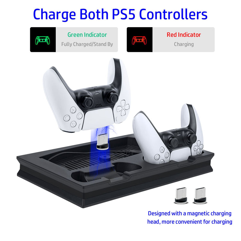 Cargue la imagen en el visor de la galería, PS5 UHD/Digitial Edition Multifunctional LED Cooling Stand with Dual Controller Charging - Polar Tech Australia