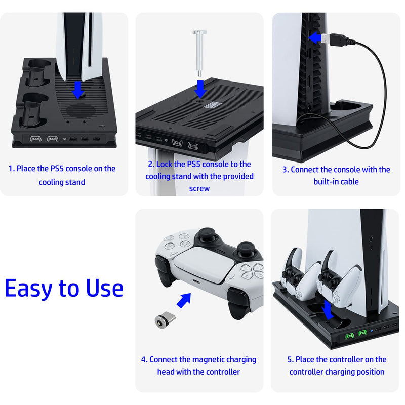 Cargue la imagen en el visor de la galería, PS5 UHD/Digitial Edition Multifunctional LED Cooling Stand with Dual Controller Charging - Polar Tech Australia