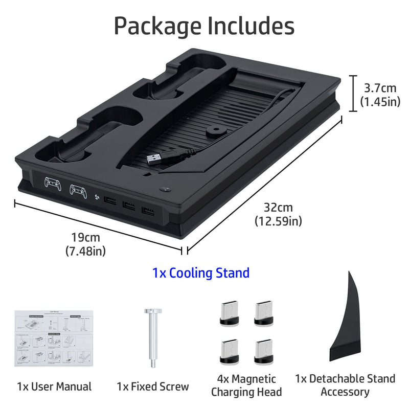 Cargue la imagen en el visor de la galería, PS5 UHD/Digitial Edition Multifunctional LED Cooling Stand with Dual Controller Charging - Polar Tech Australia