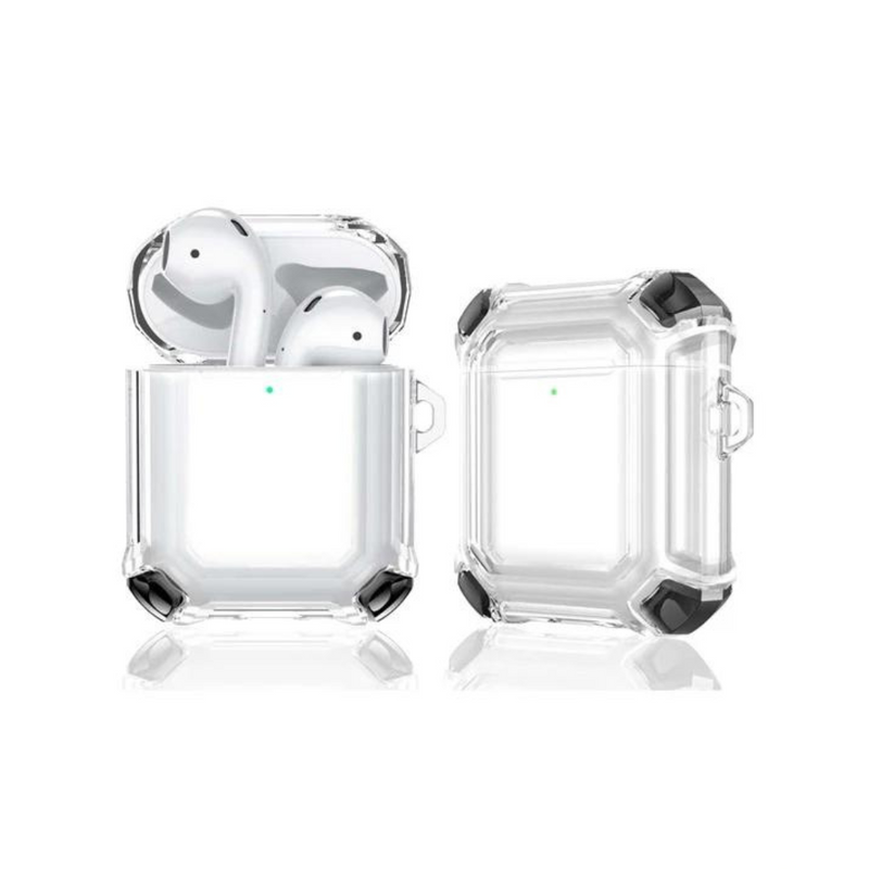 Chargez l'image dans la visionneuse de la galerie, AirPods 1 & 2 Transparent Heavy Duty Protecive Case With Key Ring - Polar Tech Australia