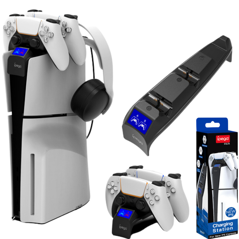 Load image into Gallery viewer, SONY PlayStation PS5 Slim - Rainbow Bridge DualSense Controller Charging Dock Station - Polar Tech Australia