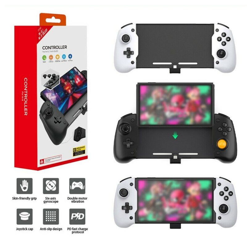 Cargue la imagen en el visor de la galería, Nintendo Switch & Switch OLED - DOBE Controller Handheld Grip Double Motor Vibration - Polar Tech Australia