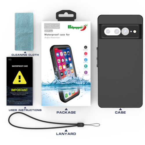 Cargue la imagen en el visor de la galería, Google Pixel 7 & 7 Pro Redpepper Full Covered Waterproof Heavy Duty Tough Armor Case - Polar Tech Australia