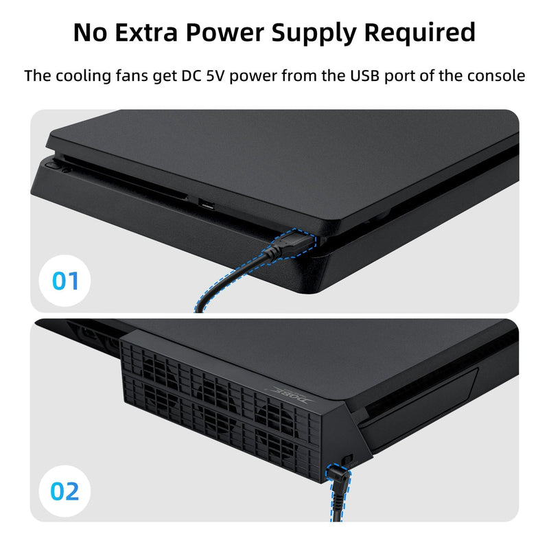Load image into Gallery viewer, PS4 Slim Gaming Console Intelligent Cooling Fan - Polar Tech Australia