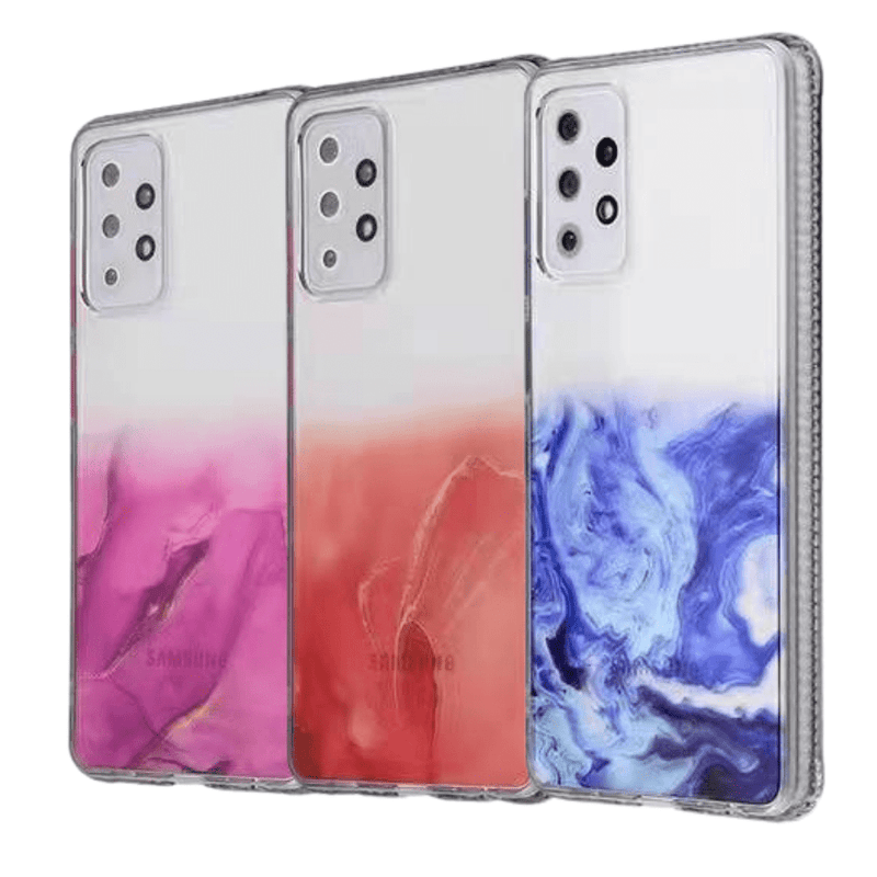 Cargue la imagen en el visor de la galería, Samsung Galaxy A72 4G/5G TPU Transparent Cloud Paint Soft Rubber Case - Polar Tech Australia