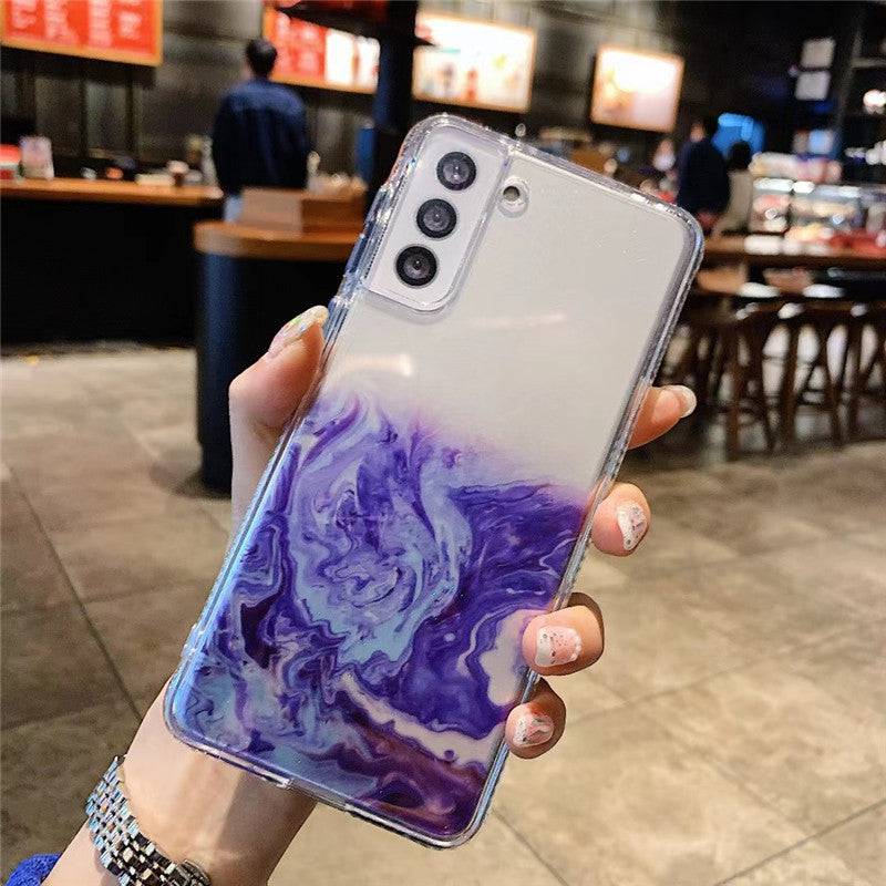 Cargue la imagen en el visor de la galería, Samsung Galaxy A72 4G/5G TPU Transparent Cloud Paint Soft Rubber Case - Polar Tech Australia