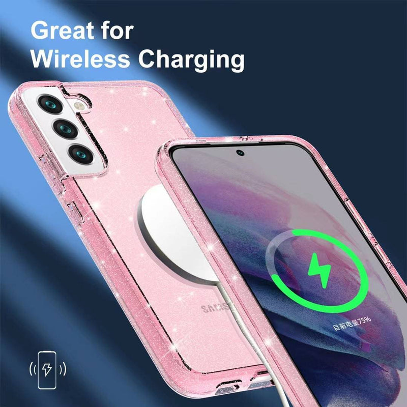 Cargue la imagen en el visor de la galería, Samsung Galaxy S22/Plus/Ultra Ultimake Glitter Star Flash Clear Transparent Case - Polar Tech Australia