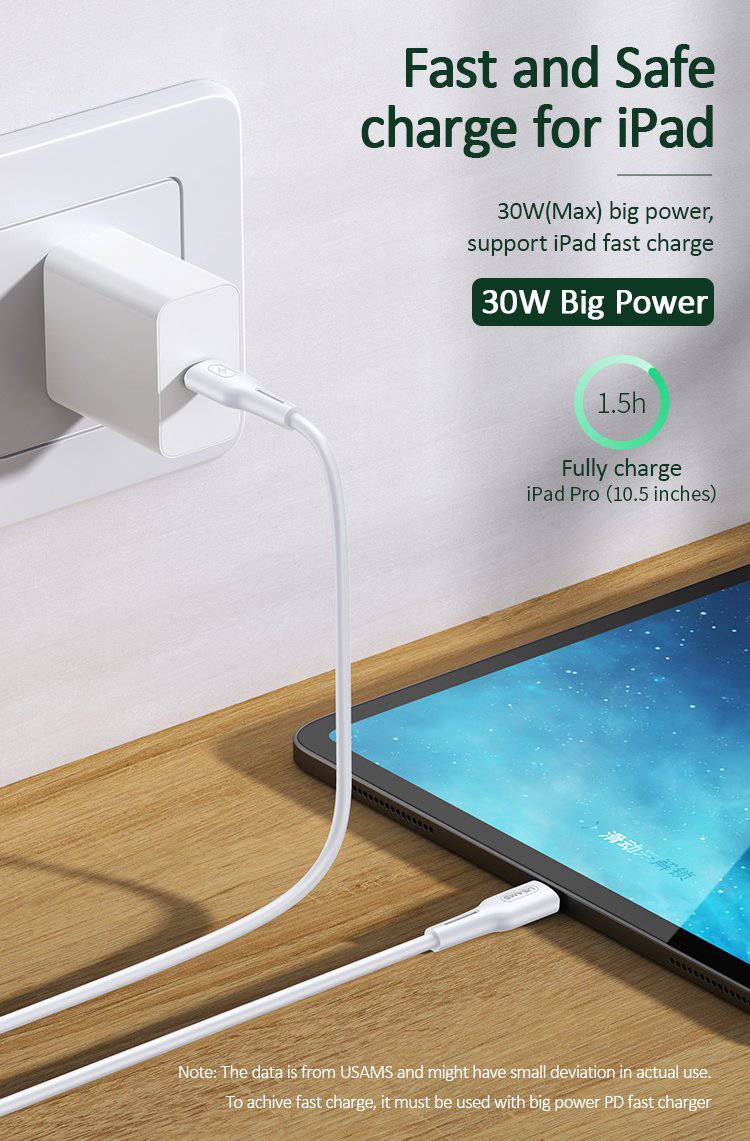 Chargez l'image dans la visionneuse de la galerie, US-SJ406 U43 Type-C TO Lightning PD Fast Charging & Data Cable - Polar Tech Australia