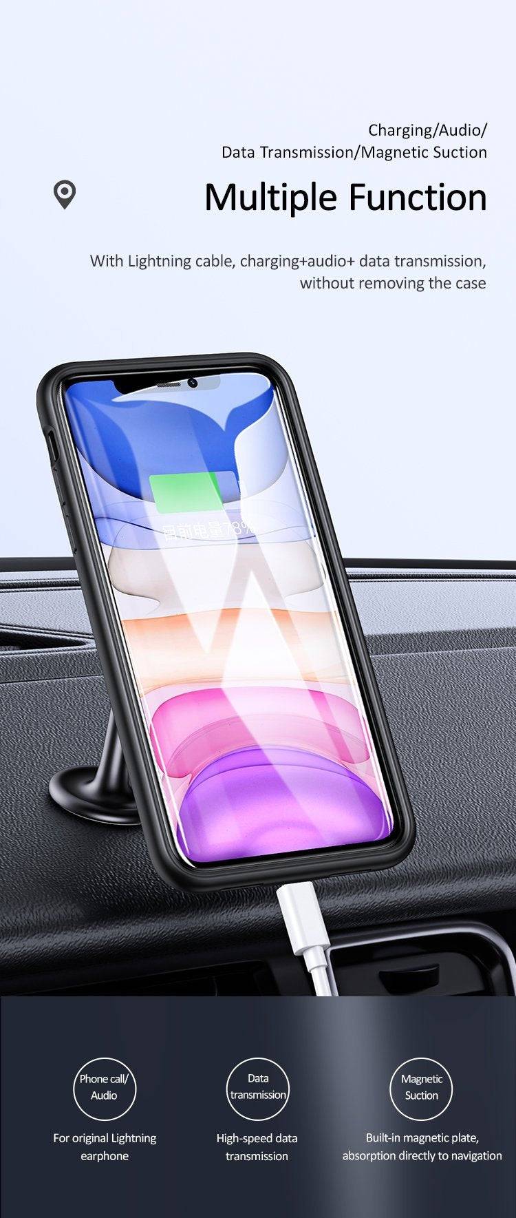 Cargue la imagen en el visor de la galería, USAMS iPhone 11/Pro/Max High Capacity Smart Battery Charger Case - Polar Tech Australia