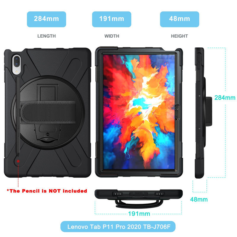 Chargez l&#39;image dans la visionneuse de la galerie, Lenovo Tablet 10.6&quot; Inch Tab M10 Plus 3rd Gen (TB-125 &amp; 128)  360 Rotation Heavy Duty Kid Friendly Handle Case - Polar Tech Australia
