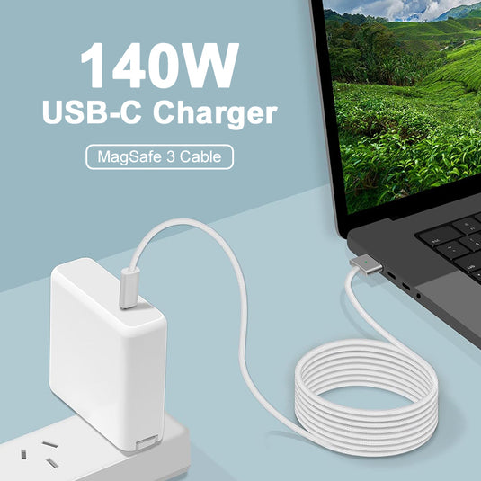[2M] Type-C / USB-C to Magsafe 3 PD 140W Braided Heavy Duty Cable - Polar Tech Australia