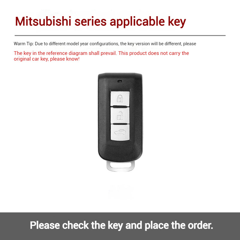 Cargue la imagen en el visor de la galería, Mitsubishi Zinc Alloy + Silicone Car Key Fob Case Cover For Outlander, Eclipse Cross, ASX, Pajero, Lancer
