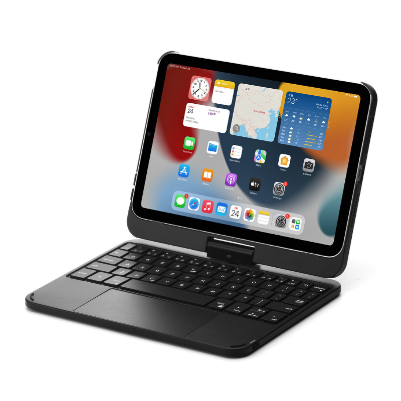 Load image into Gallery viewer, 360 Degree Rotating Wireless Touchpad Keyboard Cover Case for iPad Mini 6/7 8.3&#39;&#39; 6/7th Gen 2021/2024 - KIBO
