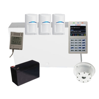 Bosch Alarm System Solution 6000 Kit With 3 Quad Pir (Bosisc-Bpq2-W12) + Smart Keypad + Internal Siren + Siren Power Supply + 12v