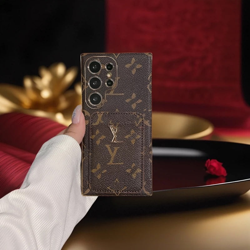 Chargez l&#39;image dans la visionneuse de la galerie, [With Card Slot] Samsung Galaxy S24/Plus/Ultra - Electroplated Frame Large Flower Silicone  Fashion-Forward Series Case - Polar Tech Australia
