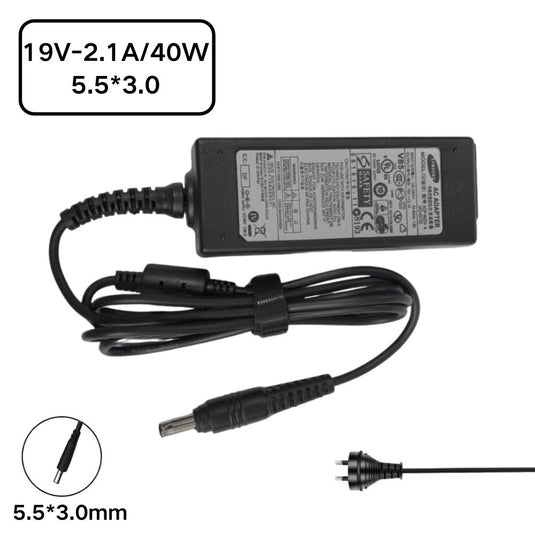 [19V-2.1A/40W][5.5*3.0] Samsung Netbook NC-10 NP-N310 NC20 N150 Series Laptop AC Power Supply Adapter Charger - Polar Tech Australia