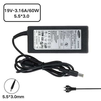 [19V-3.16A/60W][5.5*3.0] Samsung NP200 NP400 Q320 NP-Q320 NT-Q320 Q322 NP-Q322 NT-Q322 Q428 NP-Q428 NT-Q428 Laptop AC Power Supply Adapter Charger - Polar Tech Australia