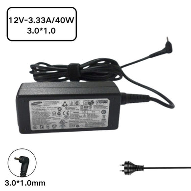 [12V-3.33A/40W][3.0*1.0] Samsung NP110S1J-K02 NP900X1A NP900X1B NP900X1B-A01 NP900X1B NP900X1B-A02US NP900X1B-A02 Laptop AC Power Supply Adapter Charger - Polar Tech Australia