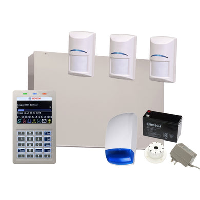 Bosch Alarm System Solution 6000 with 3 Pet PIR + Wifi Keypad