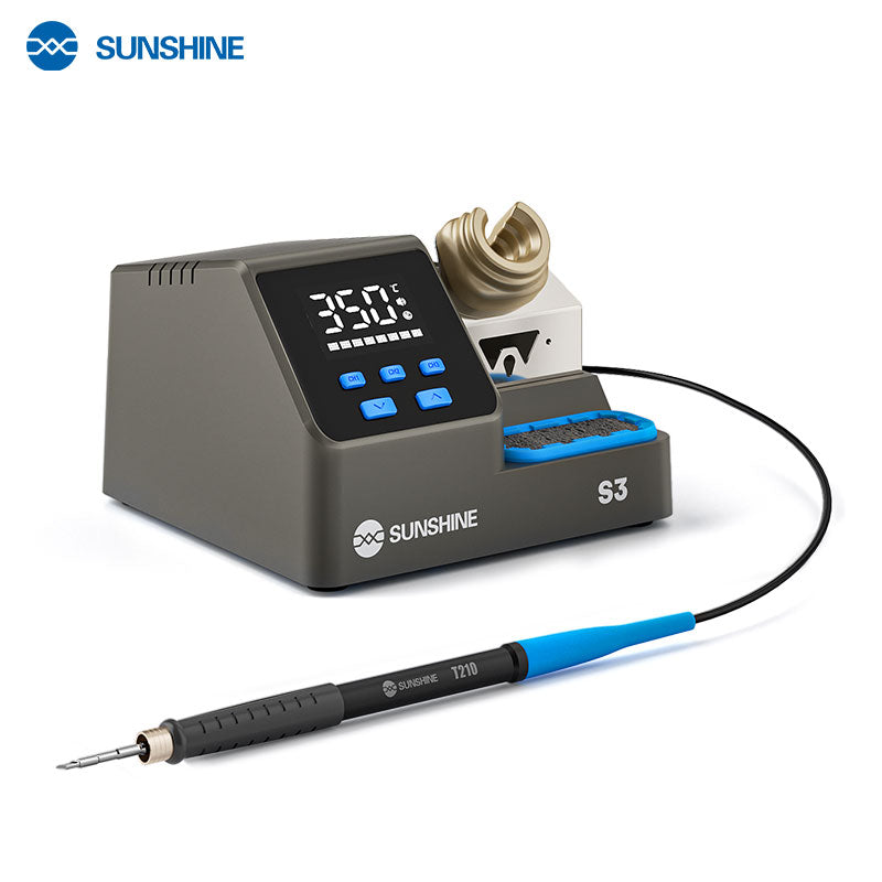 Cargue la imagen en el visor de la galería, Sunshine S3 60W 3-Customizable Channels C210 Intelligent Digital Display Soldering Station
