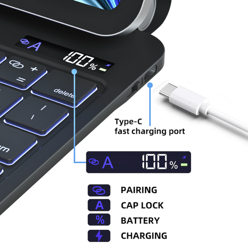 Load image into Gallery viewer, [With Touchpad][Magic Keybord] Apple iPad Pro 13-inch 7th Gen (2024) Smart Multi-Touch Trackpad Magnetic Wireless Keyboard Case With RGB Backlit - Polar Tech Australia
