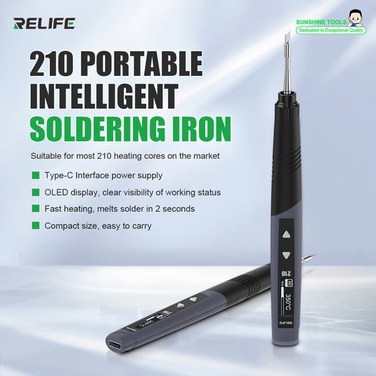 RELIFE 210 Portable Intelligent Soldering Iron - Polar Tech Australia